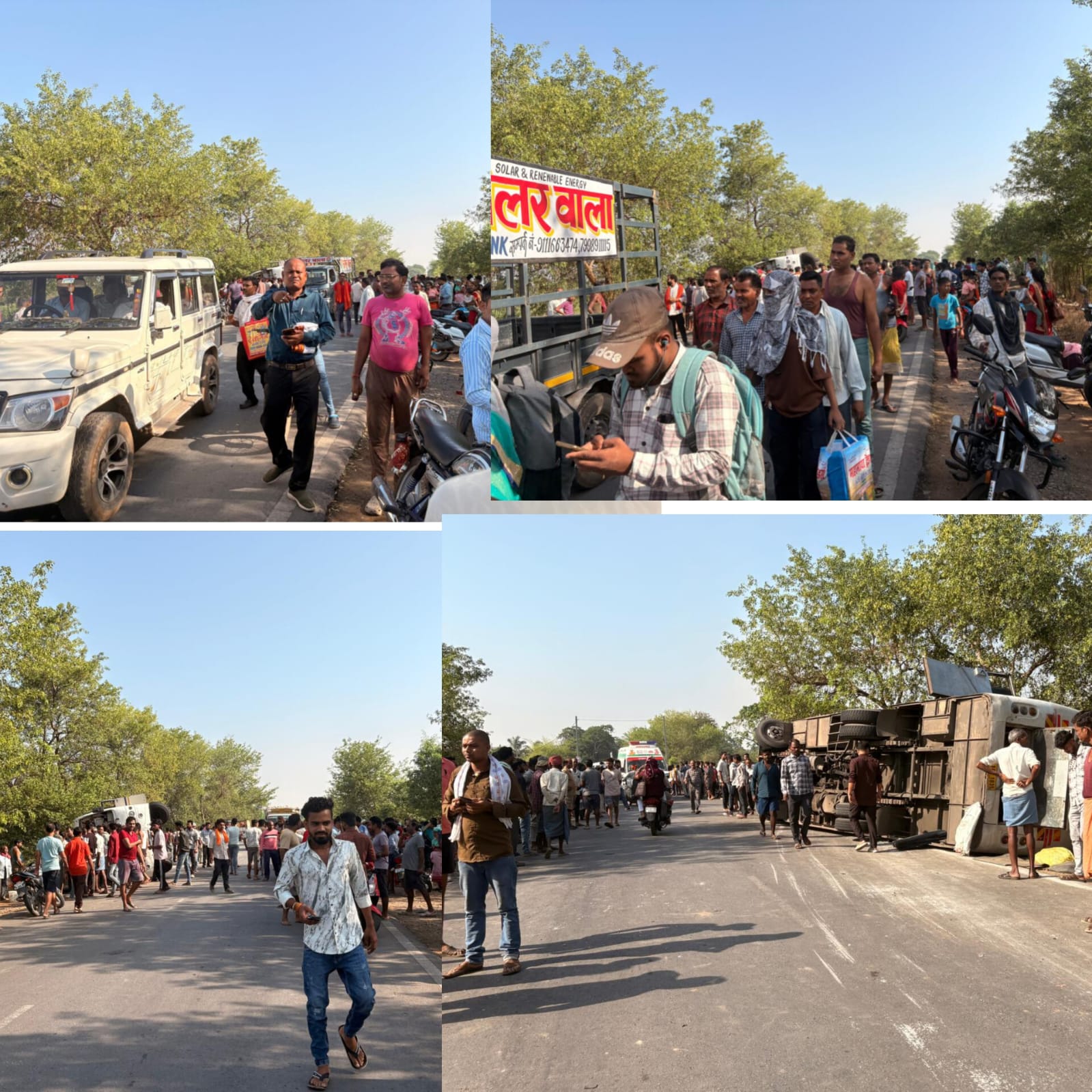 सरायपाली करनौद के पास अनियंत्रित होकर पलटी यात्री बस, 15 घायल सरायपाली करनौद के पास अनियंत्रित होकर पलटी यात्री बस, 15 घायल