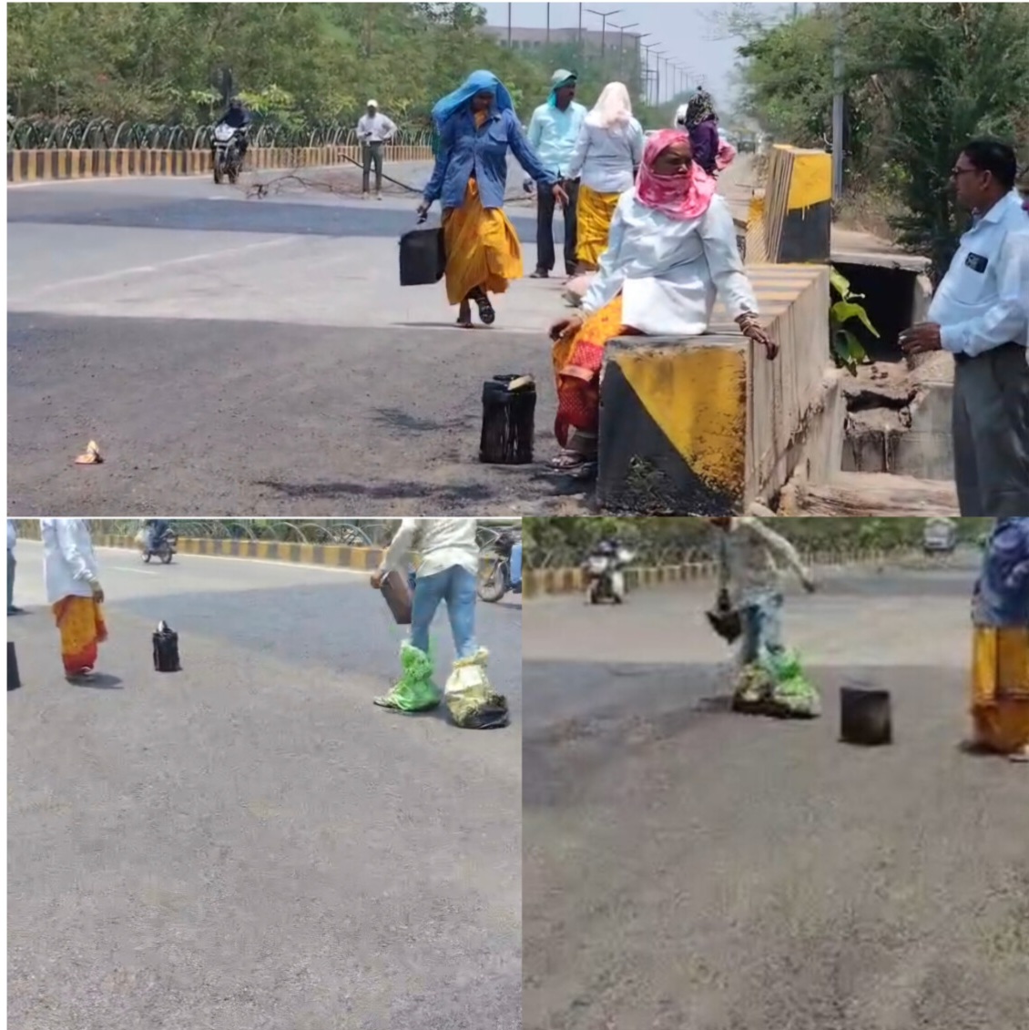 24 घंटे भी नहीं टिक सकी सड़क, पीडब्ल्यूडी की कार्यप्रणाली पर उठे सवाल 24 घंटे भी नहीं टिक सकी सड़क, पीडब्ल्यूडी की कार्यप्रणाली पर उठे सवाल