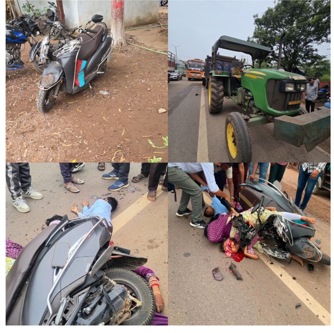 भिलाई ब्रेकिंग_ NH-53 पर भीषण सड़क हादसा: स्कूटी सवार 4 की मौके पर मौत, एक बालक घायल भिलाई ब्रेकिंग_ NH-53 पर भीषण सड़क हादसा: स्कूटी सवार 4 की मौके पर मौत, एक बालक घायल